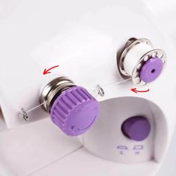 Mini máquina de costura doméstica, máquina de costura portátil com cortador de luz, pedal portátil, luz noturna, 202 - Image 4