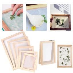 Artesanato Reciclagem Papel Fazendo Kit, Moldura De Tela De Artesanato De Arte, Papel Fazendo Tela De Madeira Suporte De Papel Molde Molde De Tela - Image 1