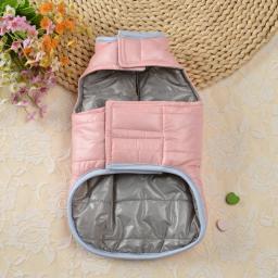Casaco impermeável dupla face para cães, roupas engrossadas para animais, colete quente para cachorros, traje monocromático, suprimentos para cães, outono, inverno - Image 3