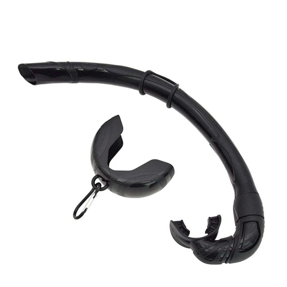 Dobrável Silicone Snorkel com estojo compacto, tubo de respiração molhada, Freediving Flexible Set - Image 1