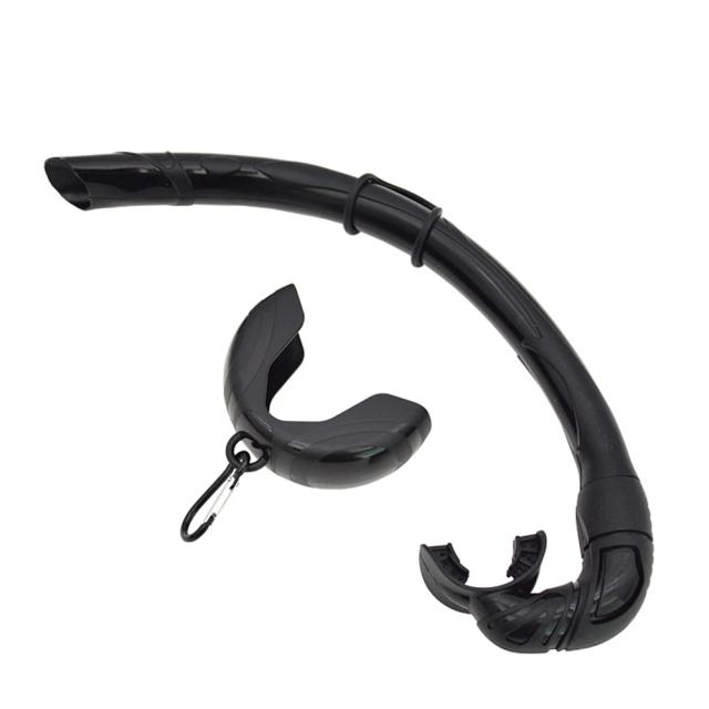 Snorkel Dobrável de Silicone com Estojo Compacto e Tubo de Respiração Molhada para Freediving