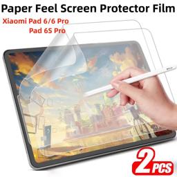 Filme protetor de tela de papel para Xiaomi Pad, pintura PET fosca, escrever filme no Xiaomi Pad 6, 6 6S Pro, 11, 12.4 ", sem vidro, 2pcs - Image 1