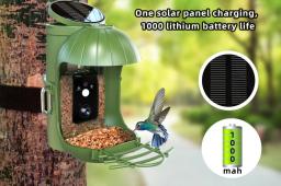 Alimentador inteligente do pássaro com painel solar, câmera impermeável, HD 1080P, Gazebo da vida selvagem, suprimentos de alimentação ao ar livre - Image 6