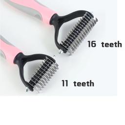Cão de estimação gato depilação pente desmancha aparador de depilação escova grooming ferramenta para cabelo longo encaracolado cão de estimação produtos - Image 2