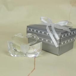Lembranças de casamento de alta qualidade, dia dos cisne em prata, caixa de presente, decoração de festa, presentes para convidados - Image 3