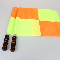 Bandeira do árbitro de futebol, 1 ou 2 peças, pequenos acessórios em forma de grade, para competição, jogar, esportes, partida, futebol - Image 6