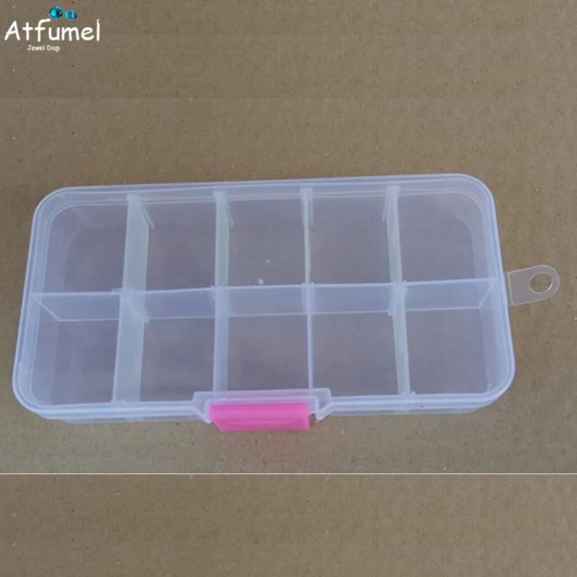 Organizador Portátil para Joias com 10/15 Compartimentos - Caixa de Armazenamento para Artesanato, Brincos e Berloques DIY