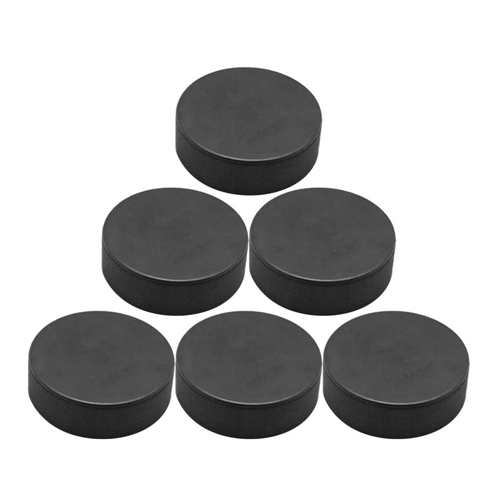 6 pçs discos de hóquei esporte hóquei no gelo corrida uso disco competição hóquei puck suprimentos treinamento rolo hóquei vara acessório - Image 1