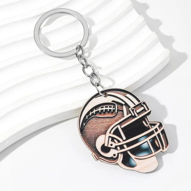 Chaveiro de Futebol Americano com Mini Capacete - Lembrança Esportiva para Carro e Saco