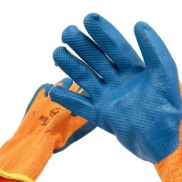 Luva protetora de látex para homens, nylon flexível ou poliéster, material de segurança profissional, 1 par - Image 3