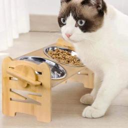 Potes de Alimentação Elevados Elevados para Animais De Estimação, Altura Ajustável, Tigela De Cachorro, Alimentador De Alimentos, Suprimentos De Gato - Image 1