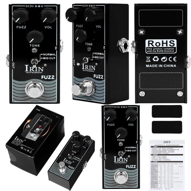 IRIN Mini FuZZ-Pedal para Guitarra Elétrica com True Bypass - Acessórios e Peças de Qualidade