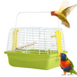 Gaiola portátil para transporte de pássaros, papagaio, viagem ao ar livre, material de fio, suprimentos para transporte de pássaros, papagaios médios - Image 1