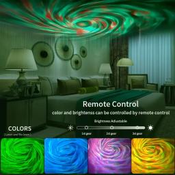 Lâmpada de projeção de ondulação giratória romântico céu estrelado, USB, inserir noite estrelada, controle remoto, luz do projetor Aurora - Image 5