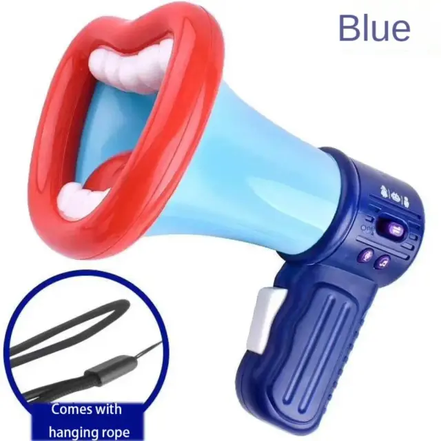 Megafone Portátil Infantil com Boca Grande e Função de Gravação – Brinquedo Engraçado para Crianças
