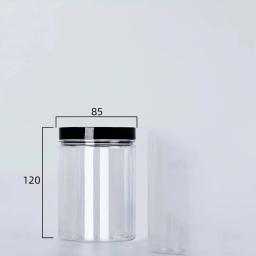 1PC Embalagem De Plástico Garrafa PET Transparente Vazio Seal Garrafas Circular Balde Armazenamento Biscuit Jar Food Grade Seal Tank Container - Image 5
