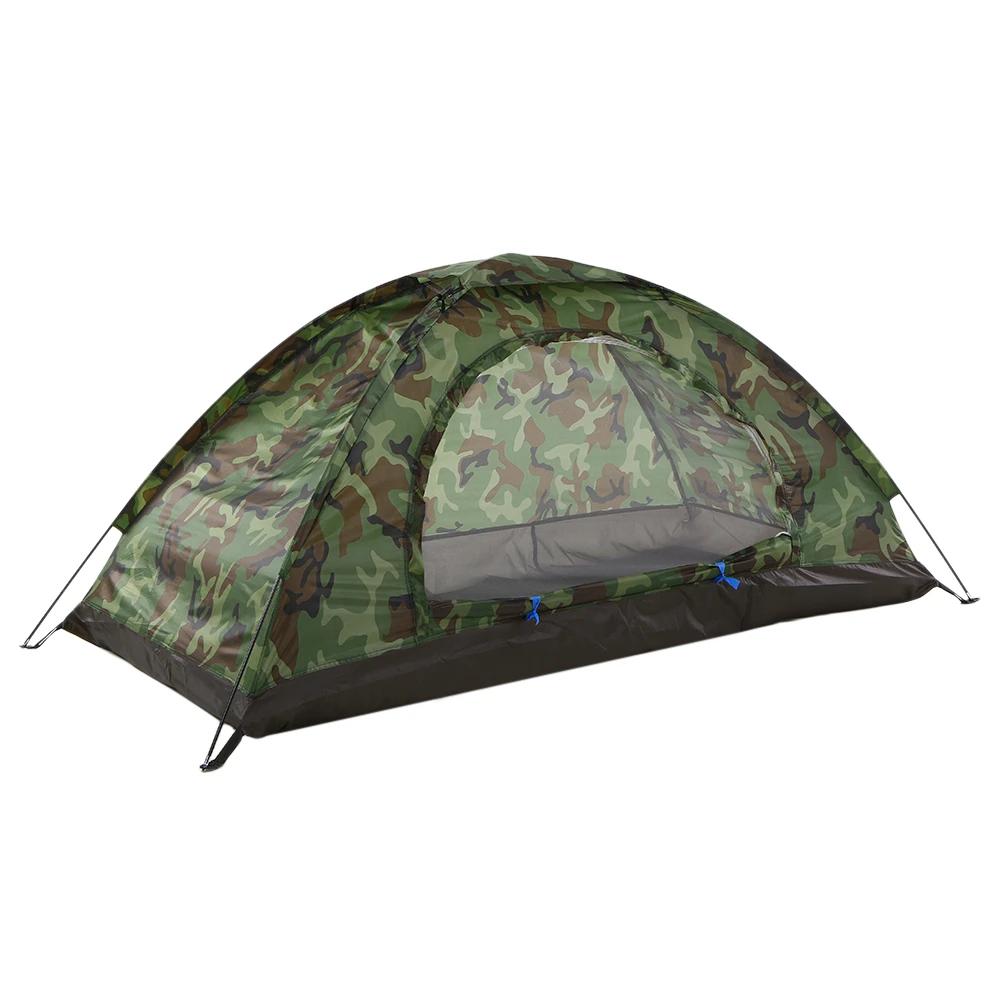 Waterproof Camping Tent, Windproof, UV Sunshade Canopy, única camada, Outdoor Equipamentos Camuflagem portátil, 1 ou 2 Pessoa - Image 1