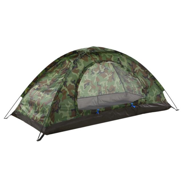 Tenda de Camping Impermeável e Resistente ao Vento, Toldo UV Camuflado para 1 ou 2 Pessoas, Equipamento Portátil para Aventura ao Ar Livre