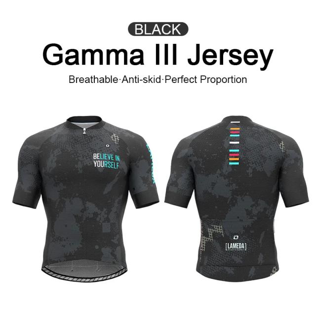 Camiseta Lameda Pro Ciclismo de Verão Respirável para MTB - Camisa de Manga Curta Unissex para Ciclistas