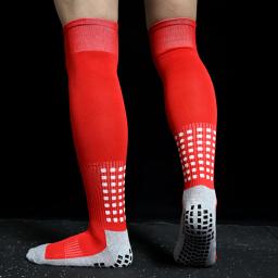 Meias longas de futebol e joelho masculino feminino meias de futebol longo esportes silicone anti deslizamento aperto - Image 6
