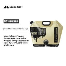 ShineTrip 8L Saco de água para acampamento Recipiente de água portátil multiuso sem vazamento Bolsa dobrável com torneira Ferramentas ao ar livre - Image 4