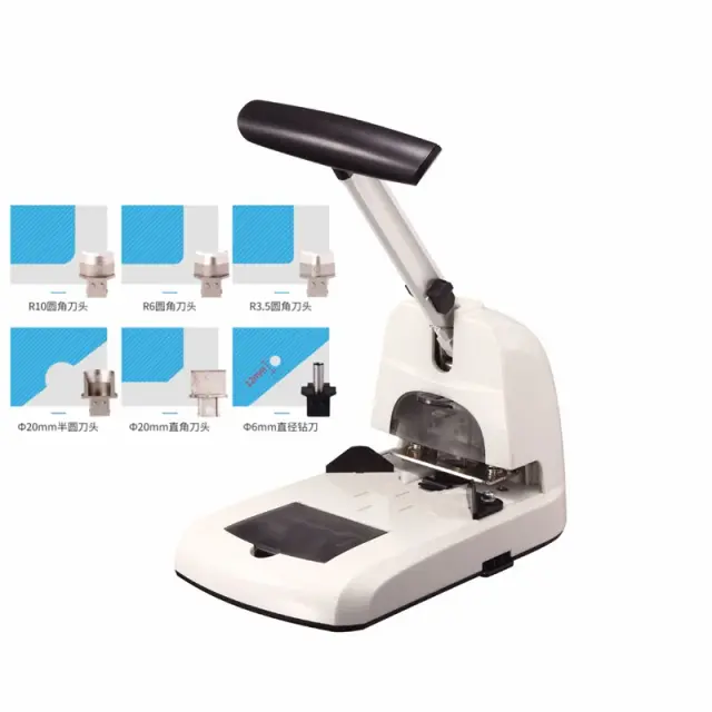 Cortador de Canto Ajustável 6 em 1 para Serviços Pesados - Perfurador Rounder para 100 Folhas de Papel R3.5, R6, R10