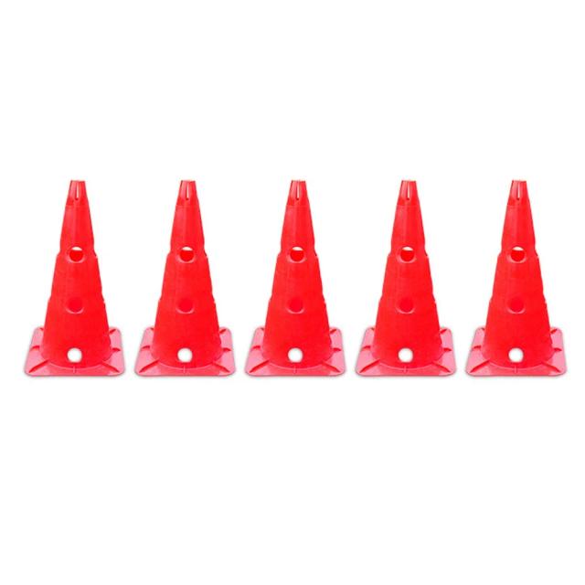 Conjunto de 5 Marcadores e 1 Disco para Crianças - Equipamento Durável para Esportes, Treinos de Futebol, Patinação e Atividades ao Ar Livre