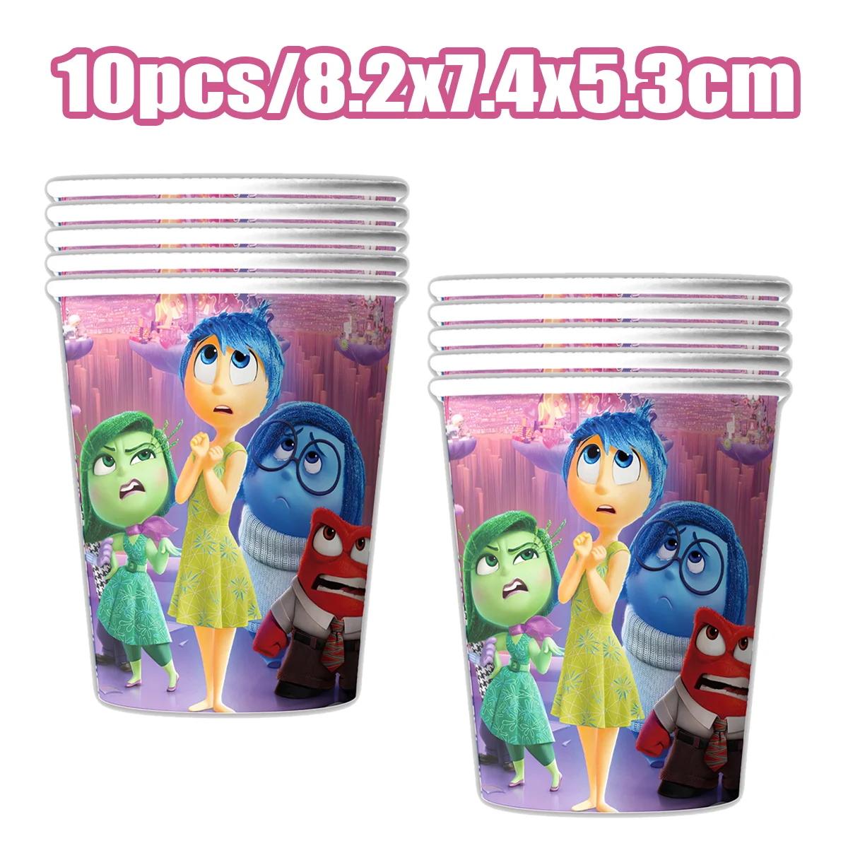 Disney-Inside Out Balões de Fundo para Crianças, 2 Kits De Decorações De Festa De Aniversário, Pratos De Papel, Copos, Guardanapos, Suprimentos - Image 1