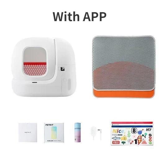 Caixa de Lixo Automática Petkit-Pura Max: Banheiro Inteligente Grande para Gatos com Auto Limpeza e Controle por Aplicativo Global