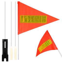 PVC Reflective Bicycle Flag para Criança, Bandeiras de Segurança, Trailer de Bicicleta, Hastes Pole, Bicicletas, O Sinal, ao ar livre - Image 5
