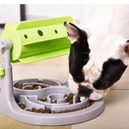 Cão ajustável e gato comendo tigela com tambor, alimentador lento, Food Puzzle, suprimentos para animais, cães e gatos - Image 2