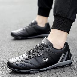 Sapatos esportivos masculinos de couro à prova dwaterproof água tênis de corrida de luxo andando sapatos de ginásio homem antiderrapante tênis de treinamento sapatos planos tênis - Image 6