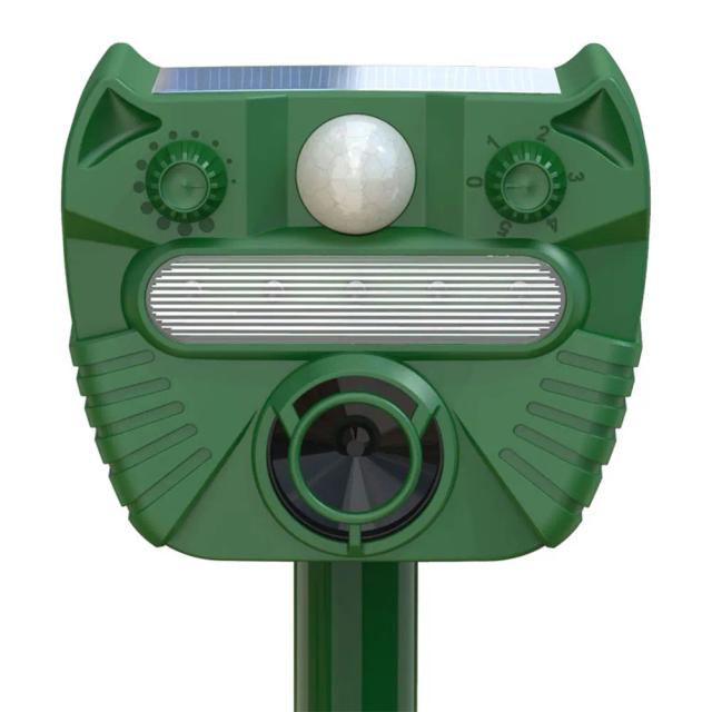 Repelente Solar para Animais com Sensor de Movimento e Flash, Impermeável, 5 Modos para Cães, Gatos, Pássaros e Raposas