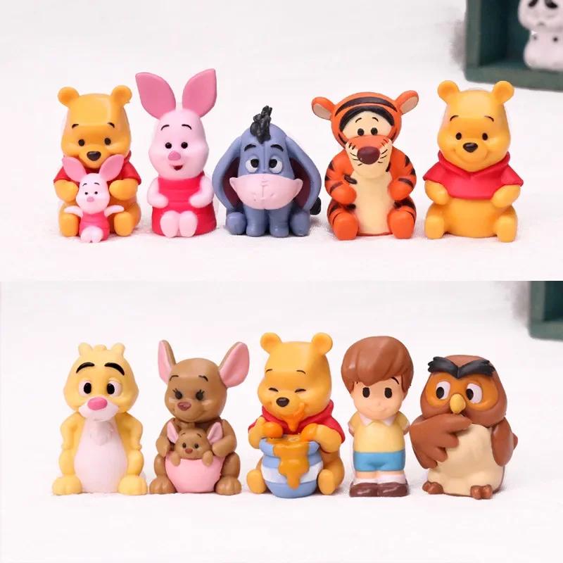 10 pçs/set dos desenhos animados winnie the pooh figura de ação brinquedo pooh urso tigger eeyore leitão figura de ação bonecas brinquedo presentes para crianças - Image 1