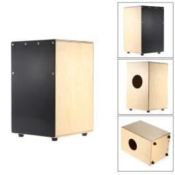 Ammoon Cajon Tambor de Mão Infantil, Caixa De Madeira, Instrumento De Percussão Com Alças, Pés De Borracha, Alta Qualidade, 23*24*37cm - Image 4