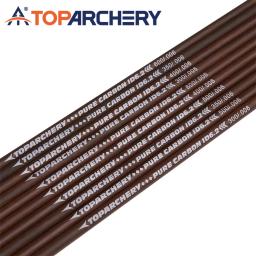 Toparchery-Eixo de flecha de carbono puro, setas recurvas, acessórios de tiro ao ar livre, ID, coluna de 6,2 mm, 300, 350, 400, 500, 600 - Image 1