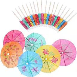 Mini papel guarda-chuva para guarda-sóis de coquetel, bebida, frutas, bolos, decoração do casamento, bebê aniversário festa suprimentos, 50PCs - Image 6
