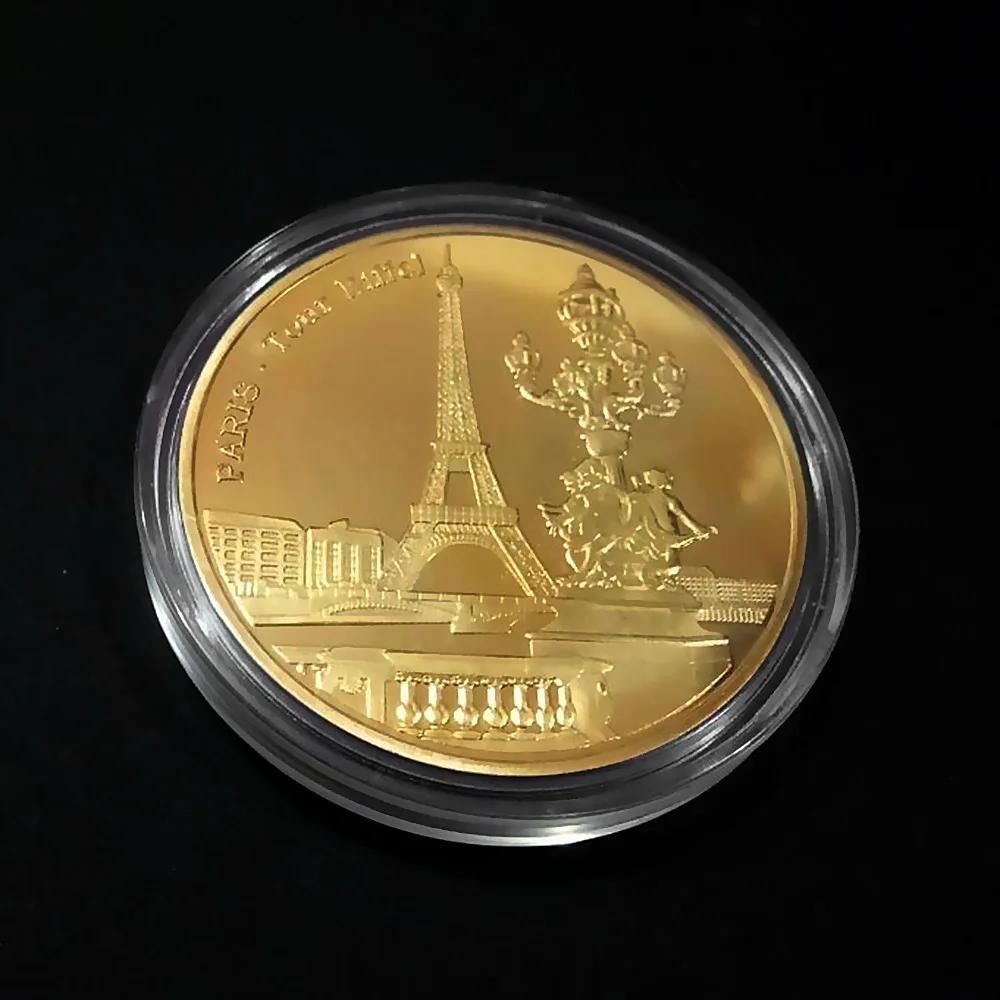 Coleção de Moedas Paris Eiffel Tower, Moedas Comemorativas, Sem moeda, Coleção Travel - Image 1