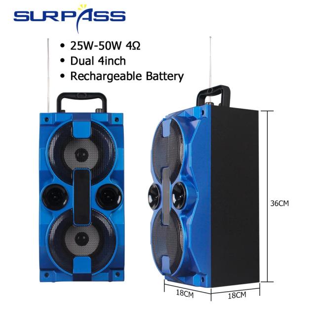Alto-Falante Portátil Bluetooth com Subwoofer e Controle Remoto - Ideal para Uso em Rua e Eventos com FM e USB