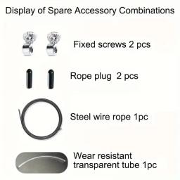 Corda de fio de alta velocidade, corda de arame, pular, corda preta, alça de alumínio, aço ajustável, fitness, treino, força, exercícios corporais - Image 5