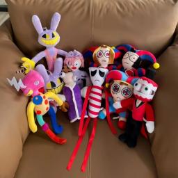 Bonecas de pelúcia série Pomni para crianças, o incrível circo digital, cena de travesseiro, brinquedo decoração do quarto, presente de aniversário do feriado - Image 1