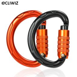 CLIWIZ-Marca Semi-circular Triplo Auto Lock Carabiners, Outdoor Montanhismo Escalada e Caving, Carga Rolamento Master Lock, CE, UIAA - Image 1