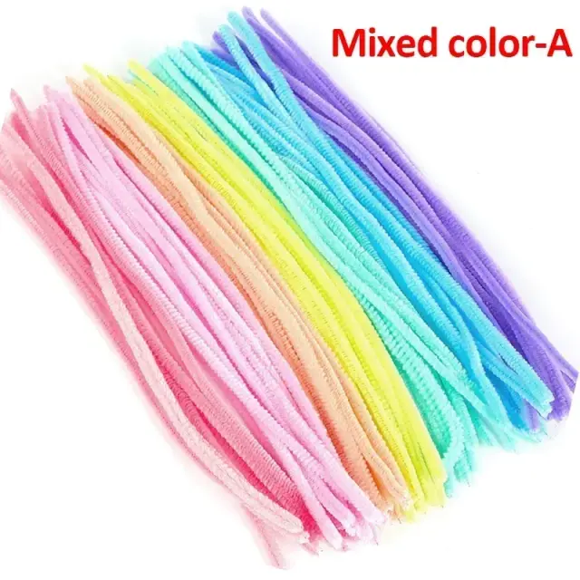 Hastes de Chenille Coloridas para Limpeza de Cachimbos e Artesanato Educativo em Atacado