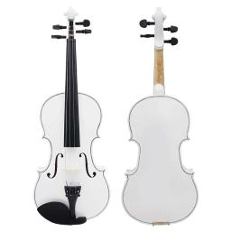 IRIN-violino branco madeira maciça conjunto com estojo de pano e arco, instrumento de cordas profissional, violino para a prática, V-10, 4, 4, 5 - Image 2