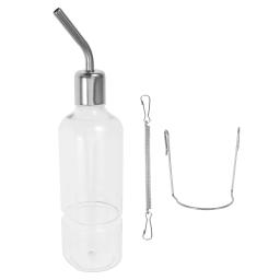 Alimentador Automático para Animais Pequenos, Distribuidor de água, Chaleira Pendurada Garrafa, Cat Food Glass - Image 2
