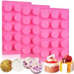 Cilindro Silicone Soap Mold, Moldes redondos para fazer sabão artesanal, barras de loção, bombas de banho, chocolate, bolo - Image 1