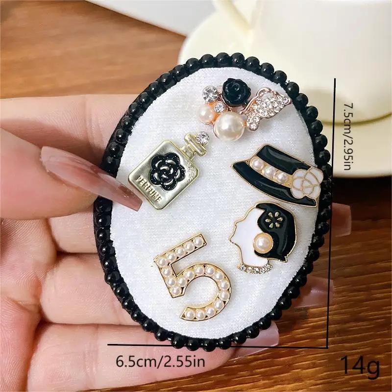 Broches de flores de cristal pérola para mulheres, joias corsage vintage, alfinetes de lapela requintados na moda, acessórios para mochilas - Image 1