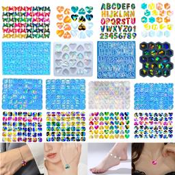 Clear Mini Bead Resina Molde Único Furo Número Carta Silicone Molde para Fazer Jóias Miniatura Bead Silicone Mold DIY Artesanato - Image 1