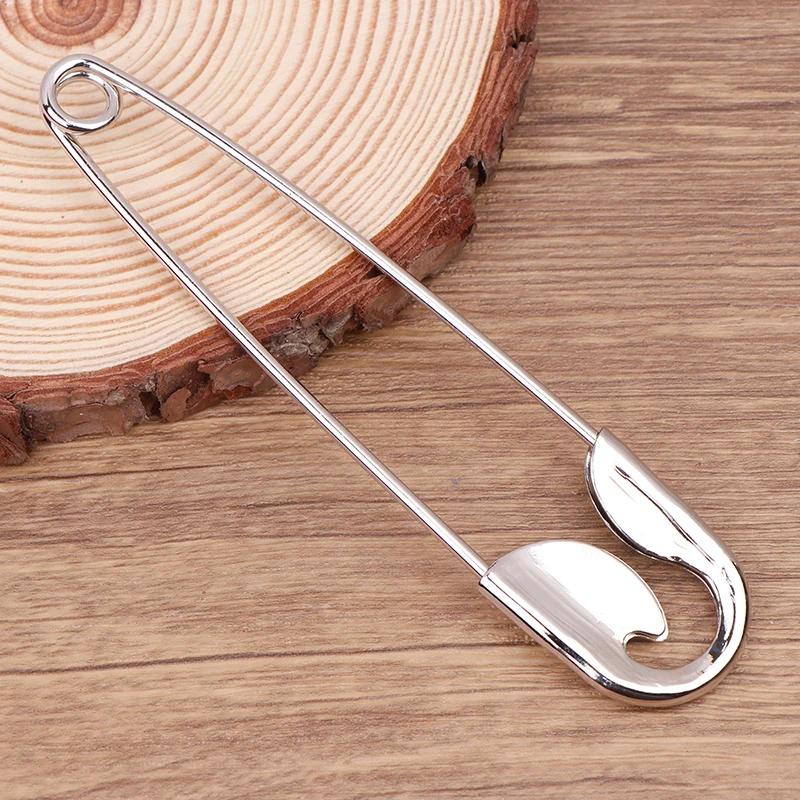 Alfinetes de segurança, em aço inoxidável, 12, 7cm, alfinetes de segurança, botão grande, diy, feito à mão, ferramentas de costura, acessórios - Image 1