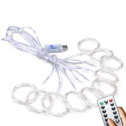 Cortina LED String Lights com controle remoto, Fairy Garland, lâmpada para Festival, Decoração de Natal, Festa, Casamento, Quarto, Casa - Image 6